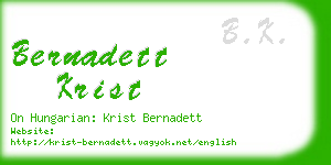 bernadett krist business card